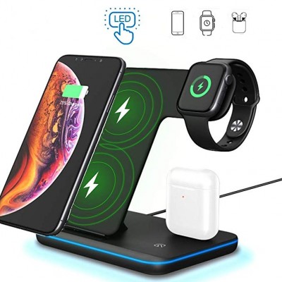 The most popular Wireless fast 3 in 1 Charger for qi-certified wireless charger